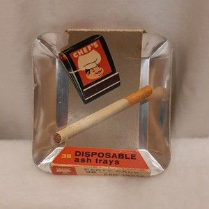 Vintage Chef's Choice Ashtrays Disposable In Package Paper Products Waterbury CT